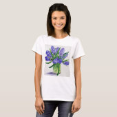 Blaue Hyazinthen T-Shirt (Vorne ganz)