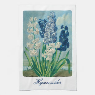Blaue Hyazinthen Vintage Botanische Kunst Geschirrtuch