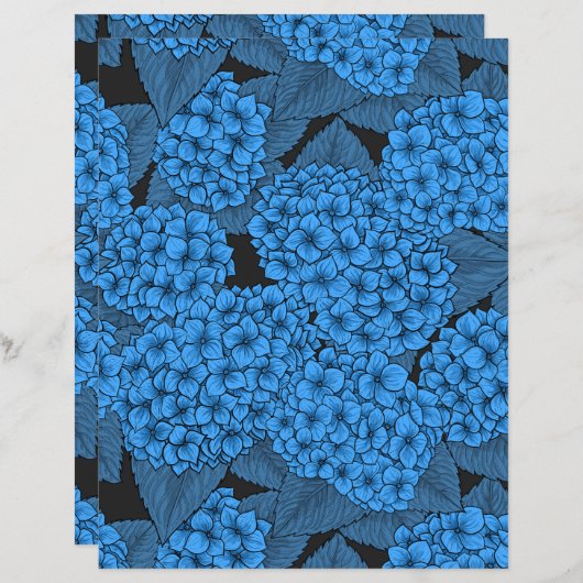 Blaue Hydrangea (Vorne/Hinten)