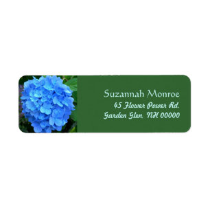 Blaue Hydrangea-Adressen-Etiketten