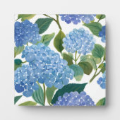 Blaue Hydrangea Aquarellfarben Küstenmalerei Fotoplatte (Vorderseite)