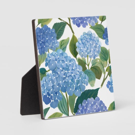 Blaue Hydrangea Aquarellfarben Küstenmalerei Fotoplatte (Vorderseite)