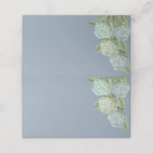Blaue Hydrangea Blank-Platzkarten Platzkarte (Außenseite Aufgefaltet)