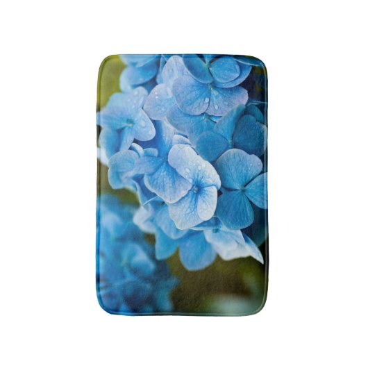 Blaue Hydrangea-Blume Badmatte Badematte (Vorderseite Vertikal)