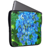 Blaue Hydrangea-Blume. Blumenfotografie. Laptopschutzhülle (Vorne Rechts)