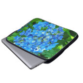 Blaue Hydrangea-Blume. Blumenfotografie. Laptopschutzhülle (Vorne Knopf)