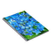 Blaue Hydrangea-Blume. Blumenfotografie. Notizblock (Rechte Seite)