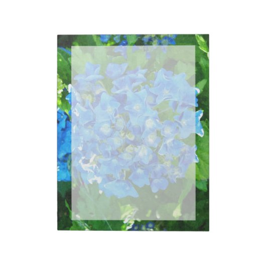 Blaue Hydrangea-Blume. Blumenfotografie. Notizblock (Rotiert)