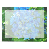 Blaue Hydrangea-Blume. Blumenfotografie. Notizblock (Vorderseite)