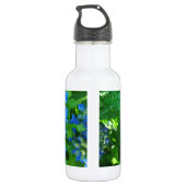 Blaue Hydrangea-Blume. Blumenfotografie. Trinkflasche (Rückseite)