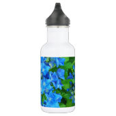 Blaue Hydrangea-Blume. Blumenfotografie. Trinkflasche (Rechts)