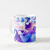 Blaue Hydrangea-Blume für Mutter-Tag Kaffeetasse (Vorderseite Links)