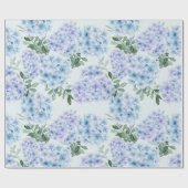 Blaue Hydrangea-Blume Geschenkpapier (Flach)