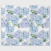 Blaue Hydrangea-Blume Geschenkpapier (Flach)