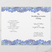 Blaue Hydrangea-Blume Hochzeitsvorlage (Vorderseite)