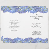 Blaue Hydrangea-Blume Hochzeitsvorlage (Vorne/Hinten)