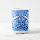 Blaue Hydrangea-Blume Kaffeetasse (Mittel)