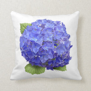 Blaue Hydrangea-Blume Kissen
