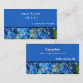 Blaue Hydrangea-Blume - moderne Visitenkarte (Vorne/Hinten)