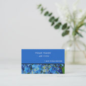 Blaue Hydrangea-Blume - moderne Visitenkarte (Stehend Vorderseite)