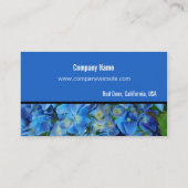 Blaue Hydrangea-Blume - moderne Visitenkarte (Rückseite)