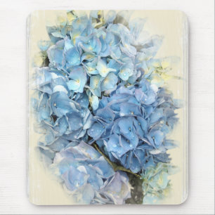 Blaue Hydrangea-Blume Mousepad