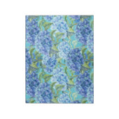 Blaue Hydrangea-Blume Notizblock (Rotiert)
