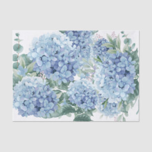 Blaue Hydrangea-Blume Seidenpapier