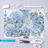 Blaue Hydrangea-Blume Seidenpapier (Handwerk)