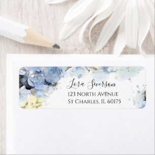 Blaue Hydrangea-Blume Wasserfarbe
