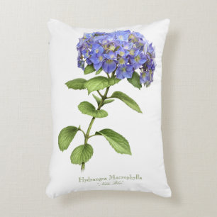Blaue Hydrangea-Blume Zierkissen
