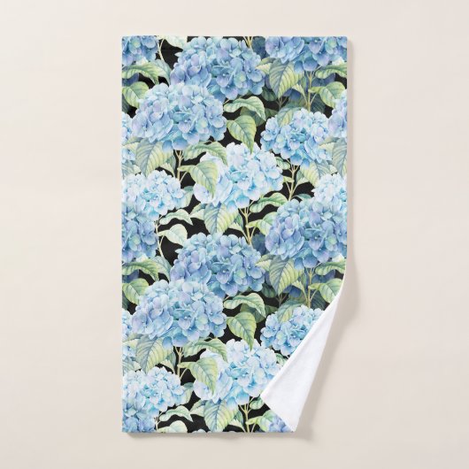 Blaue Hydrangea-Blumen Badhandtuch Set (Handtuch)