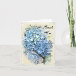 Blaue Hydrangea-Blumen-Brautjungfer danken Ihnen Dankeskarte