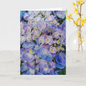 Blaue Hydrangea-Blumen-Gruß-Karten Karte (Gelbe Blume)