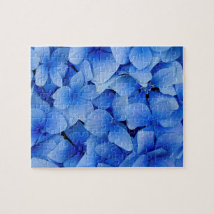 Blaue Hydrangea-Blumen Puzzle