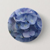 Blaue Hydrangea-Blumenblätter Button (Vorderseite)