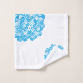Blaue Hydrangea-Blüten - botanische Blume Badhandtuch Set (Waschlappen)
