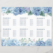 Blaue Hydrangea-Broschüre (Rückseite)