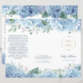 Blaue Hydrangea-Broschüre (Vorne/Hinten)