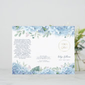 Blaue Hydrangea-Broschüre (Stehend Vorderseite)
