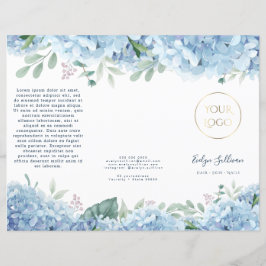 Blaue Hydrangea-Broschüre