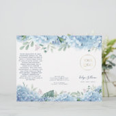 Blaue Hydrangea-Broschüre (Stehend Vorderseite)