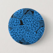 Blaue Hydrangea Button (Vorderseite)