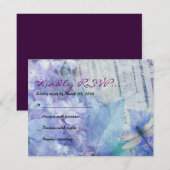 BLAUE HYDRANGEA & DRAGONFLY Bat Mitzvah Antwortkar RSVP Karte (Vorne/Hinten)