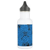 Blaue Hydrangea Edelstahlflasche (Links)