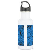 Blaue Hydrangea Edelstahlflasche (Rückseite)