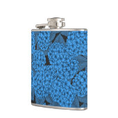 Blaue Hydrangea Flachmann (Links)