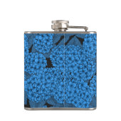 Blaue Hydrangea Flachmann (Rückseite)