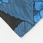 Blaue Hydrangea Fleecedecke (Ecke)