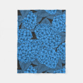 Blaue Hydrangea Fleecedecke (Vorderseite)